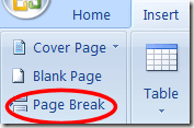page break
