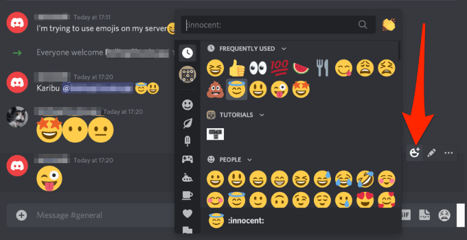 Az Emojis megtalálása és használata a Discordon