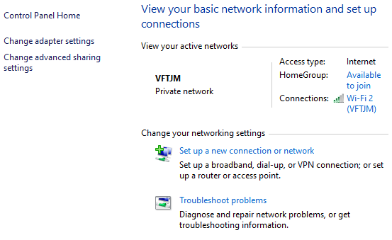 Windows 10 hálózati beállítások