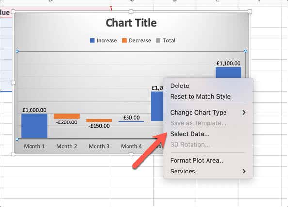 Vízesés-diagram létrehozása a Microsoft Excel képfájlban 4