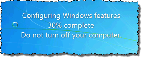 A Windows-szolgáltatások üzenet konfigurálása