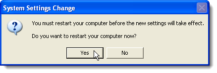 A számítógép újraindítása