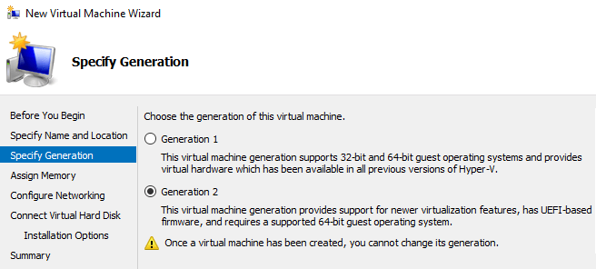 virtual machine generation