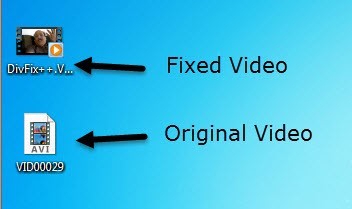 fixed video file