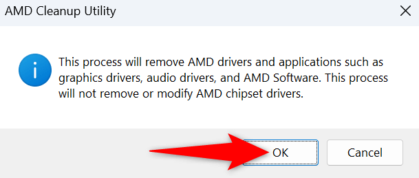 Az AMD Cleanup Utility futtatása